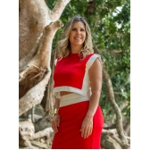 Regata Intarsia Yara - Vermelho
