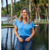 Blusa Manga Japonesa - Azul