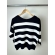 Blusa Canoa Listrada - Preto